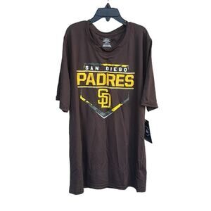 Genuine Merchandise San Diego Padres brown t-shirt size youth large 14/16 NEW